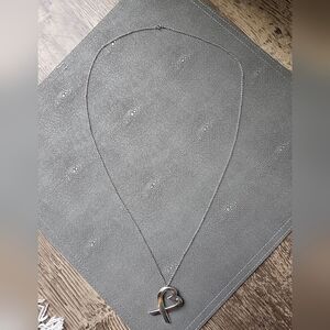 Tiffany&Co. Extra-Large 'Loving Heart' Pendant Necklace in Sterling Silver 34in